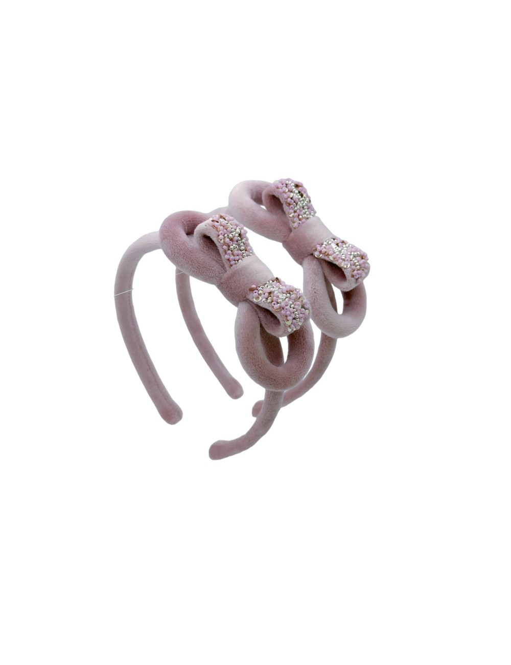 Meiteņu bantīte "BLUSH PINK MINI SEQUIN BOW "