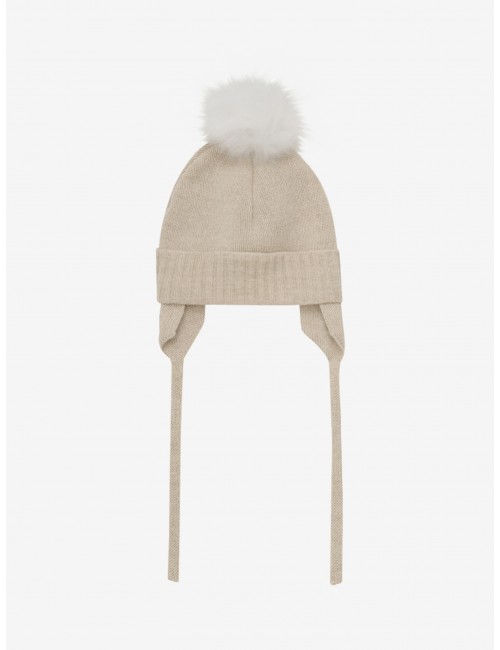 Huttelihut "Bonnet Wool Knit Alpaca Pompon" - Cepures