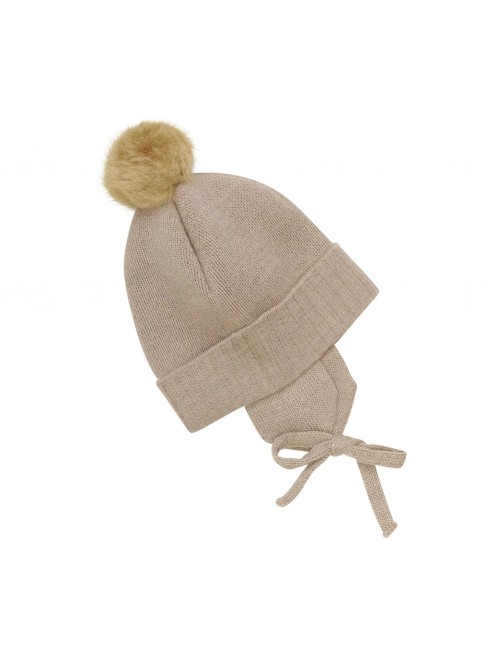 Huttelihut "Bonnet Wool Knit Alpaca Pompon" - Cepures