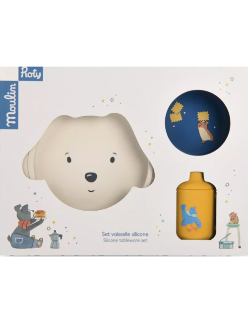 Moulin Roty bērnu trauku komplekts - Puce & Pilou