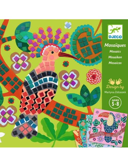 Djeco Radošais mozaīkas komplekts - Tropu putni