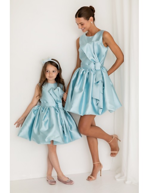 MINIMI zils kleita „Big bow“