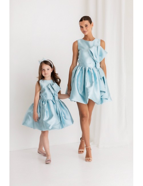 MINIMI zils kleita „Big bow“