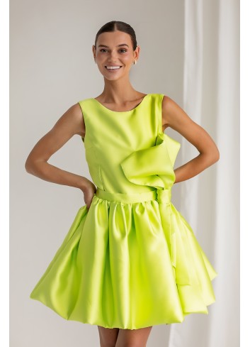 MINIMI „lime“ krāsas kleita „Big bow“