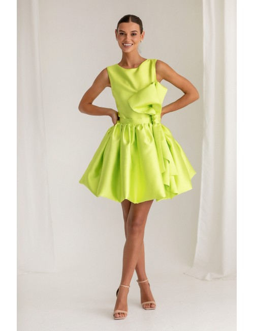 MINIMI „lime“ krāsas kleita „Big bow“