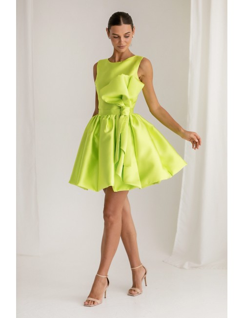 MINIMI „lime“ krāsas kleita „Big bow“