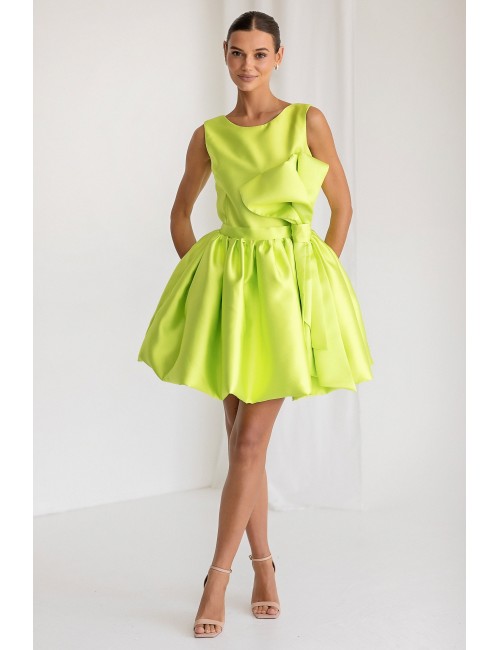 MINIMI „lime“ krāsas kleita „Big bow“