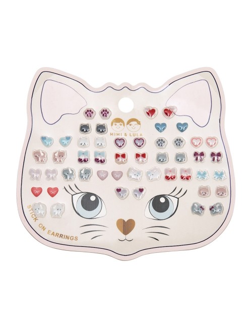 MIMI & LULA priklijuojami auskarai"KITTYBOW"