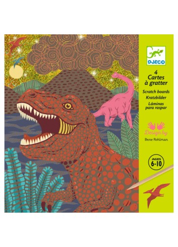 Djeco skrāpējamās kartītes - Dinozauri