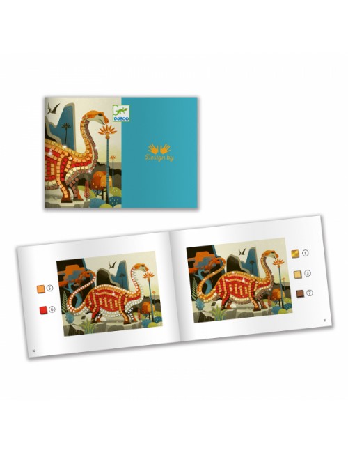 Djeco radošs mozaīkas komplekts - Dinozauri