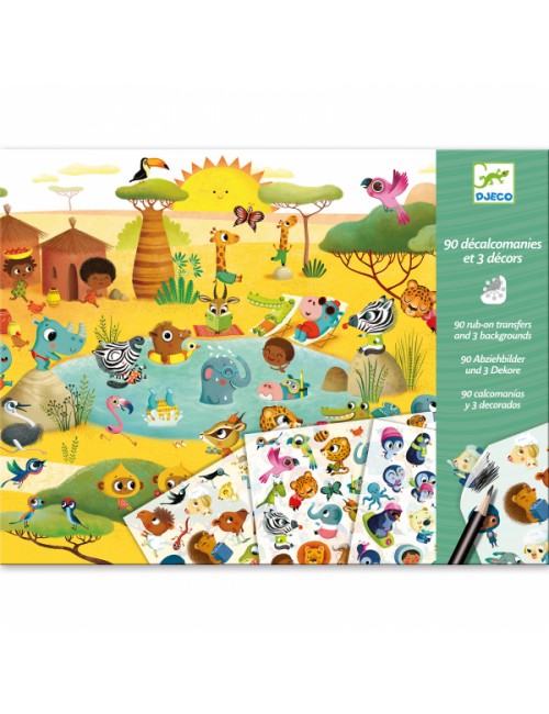 Djeco nokasāmas bildes - Savanna, Tuksnesis, Ziemeļpols