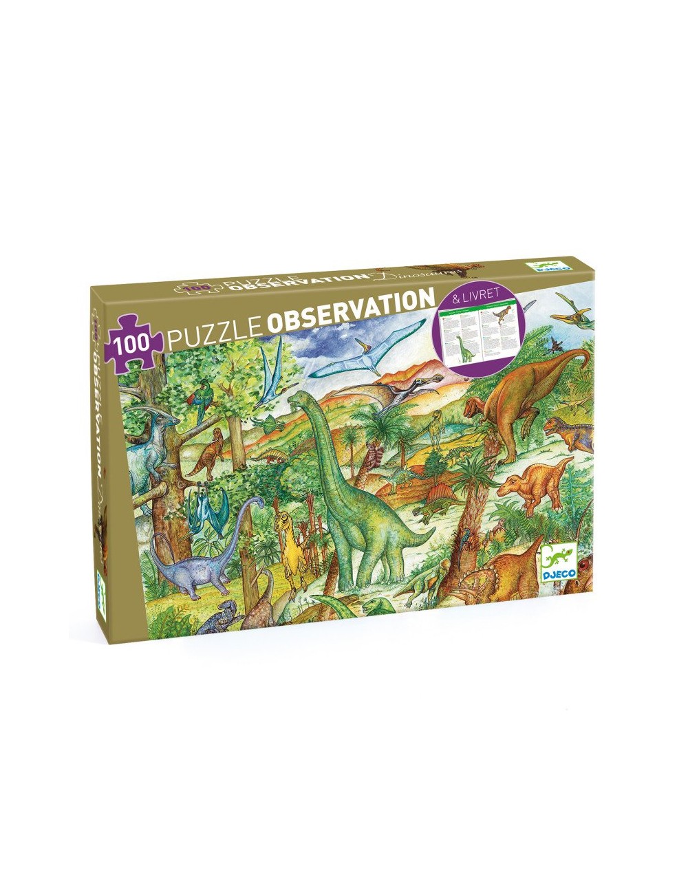 Djeco puzle - Dinozauri (100 gabali)