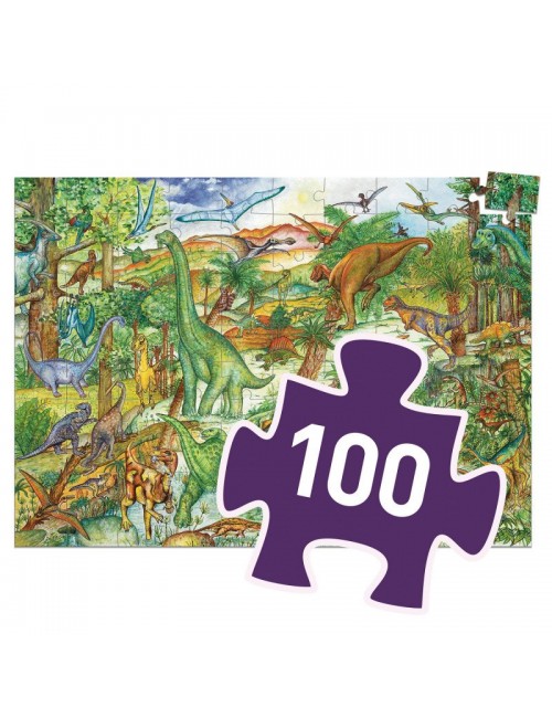Djeco puzle - Dinozauri (100 gabali)